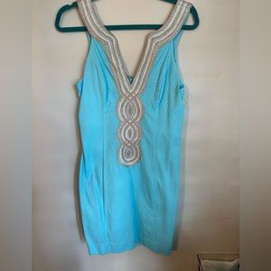Light blue Lilly Pulitzer Valli Shift Dress. Size 6.